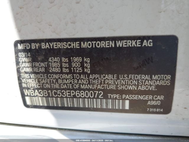 WBA3B1C53EP680072 BMW 320i