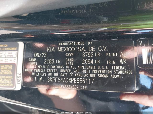 3KPF54ADXPE686117 KIA Forte Gt-line