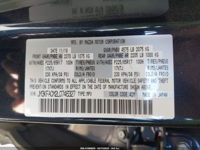 JM3KFACM2L0746327 Mazda Cx-5 Touring