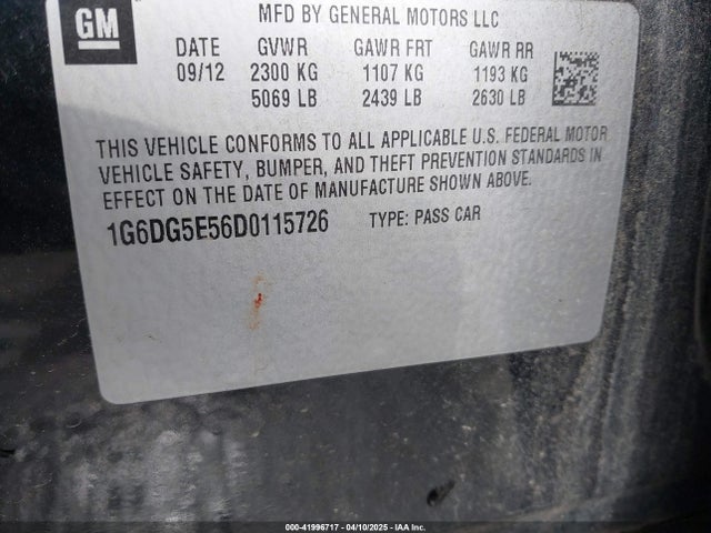2013 CADILLAC CTS 1G6DG5E56D0115726 Photo 8