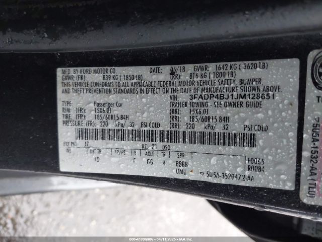 2018 FORD FIESTA 3FADP4BJ1JM128651 Photo 8