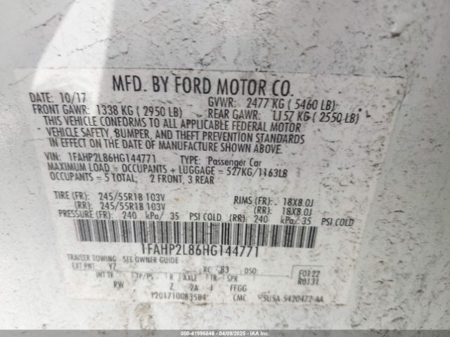 1FAHP2L86HG144771 Ford Police Interceptor