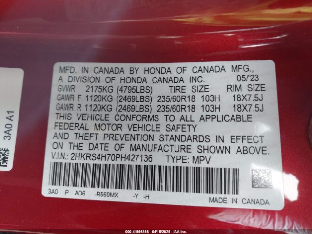 2023 HONDA CR-V 2HKRS4H70PH427136 Photo 8