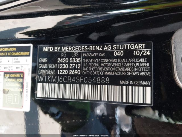 W1KMJ6CB4SF054888 Mercedes-Benz Amg Cle 53