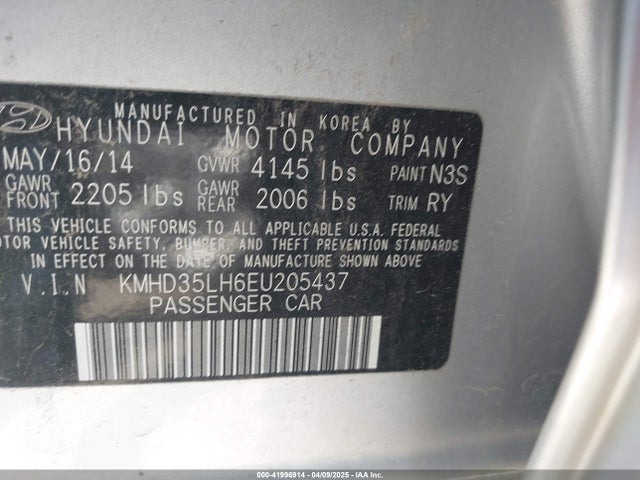 KMHD35LH6EU205437 Hyundai ELANTRA GT
