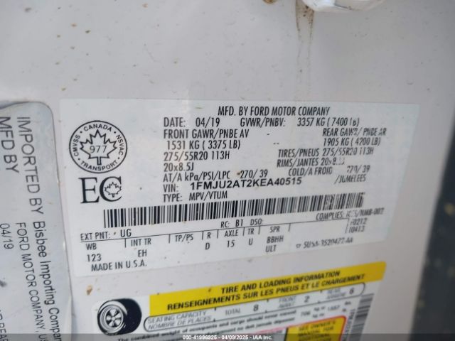 1FMJU2AT2KEA40515 Ford Expedition Limited