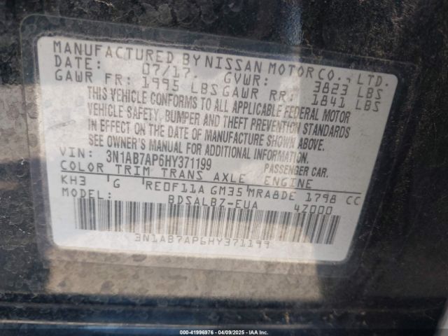 3N1AB7AP6HY371199 Nissan SENTRA S