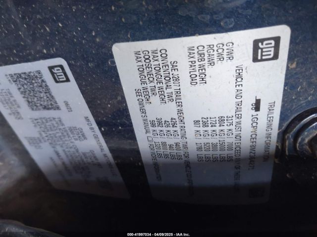 1GCPYCEF8MZ364271 Chevrolet Silverado 1500 4wd  Short Bed Custom Trail Boss