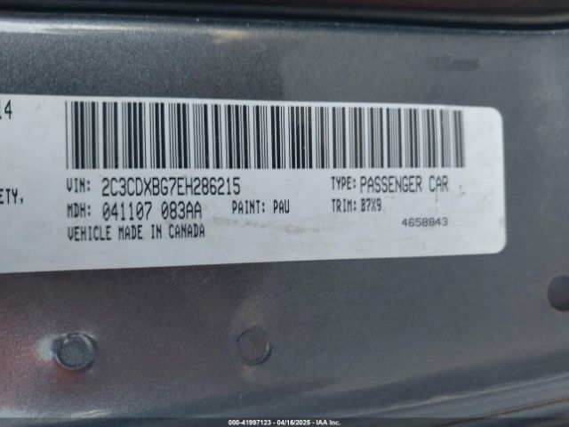 2C3CDXBG7EH286215 Dodge Charger Se