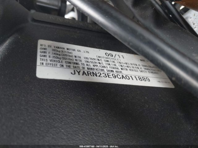 2012 YAMAHA YZFR1 JYARN23E9CA011889 Photo 9
