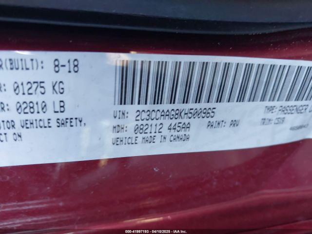 2019 CHRYSLER 300 2C3CCAAG8KH500965 Photo 8