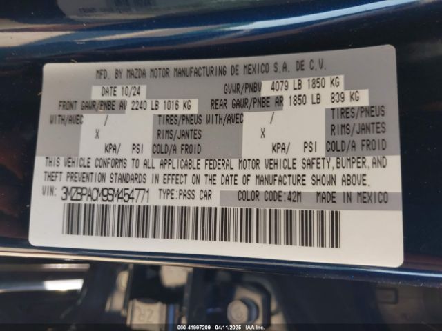 3MZBPACM9SM454771 Mazda Mazda3 2.5 S Preferred