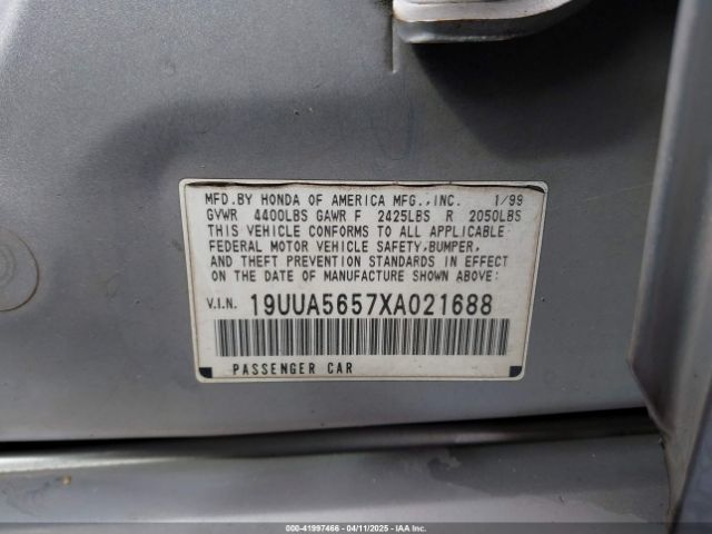 1999 ACURA TL 19UUA5657XA021688 Photo 8