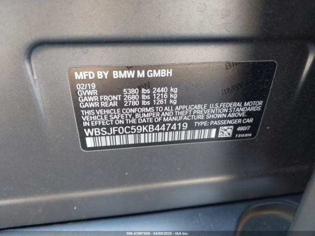WBSJF0C59KB447419 BMW M5 Competition