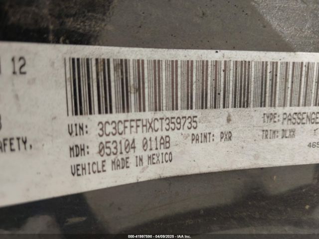 2012 FIAT 500 3C3CFFFHXCT359735 Photo 8