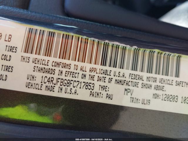 1C4RJFBG8FC717853 Jeep Grand Cherokee Limited