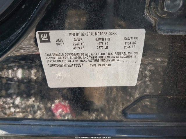 2008 CADILLAC STS 1G6DW67V780113057 Photo 8