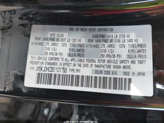 JM3KJDHC3S1101758 Mazda Cx-70 3.3 Turbo S Premium