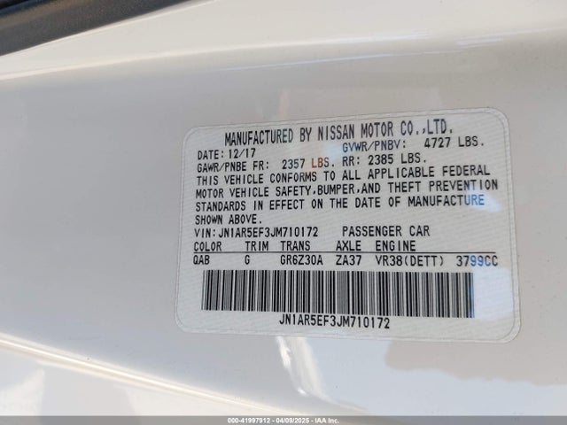 JN1AR5EF3JM710172 Nissan Gt-r Premium