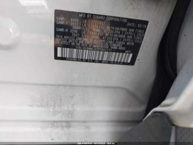 4S4WMAJD2K3467777 Subaru Ascent Limited