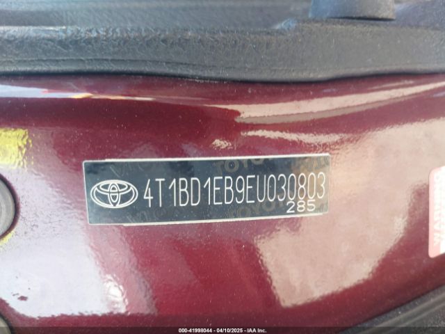 4T1BD1EB9EU030803 Toyota Avalon Hybrid Limited