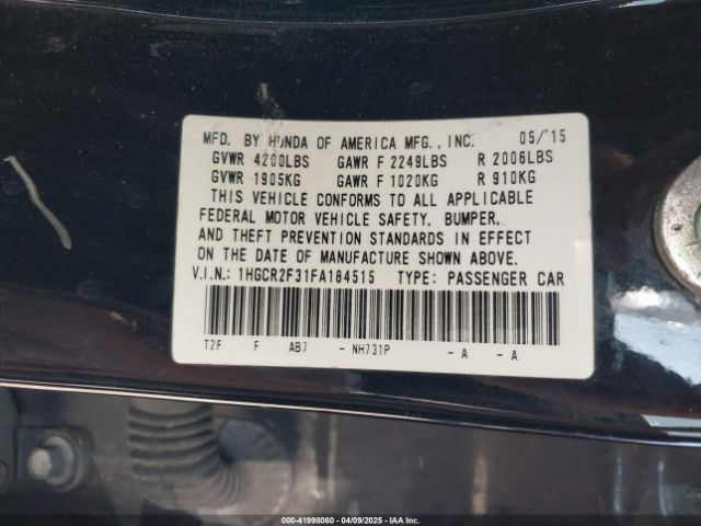 1HGCR2F31FA184515 Honda ACCORD LX
