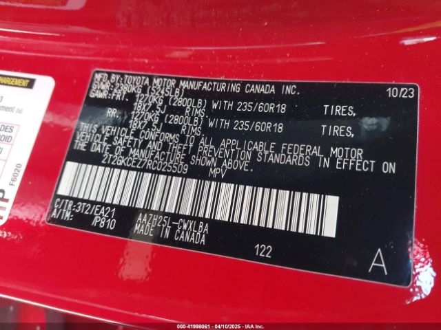2T2GKCEZ7RC025509 Lexus Nx 350h Premium