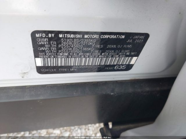 2022 MITSUBISHI OUTLANDER JA4J4VA80NZ029022 Photo 8