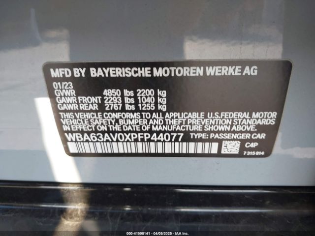 WBA63AV0XPFP44077 BMW 430i Gran Coupe