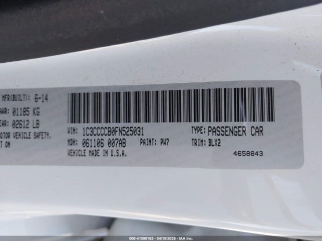 1C3CCCCB0FN525031 Chrysler 200 C