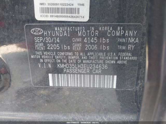 KMHD35LH3EU234636 Hyundai ELANTRA GT