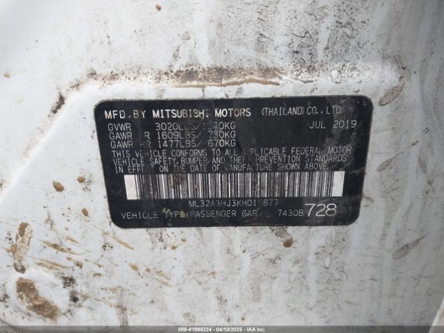 2019 MITSUBISHI MIRAGE ML32A3HJ3KH015877 Photo 8