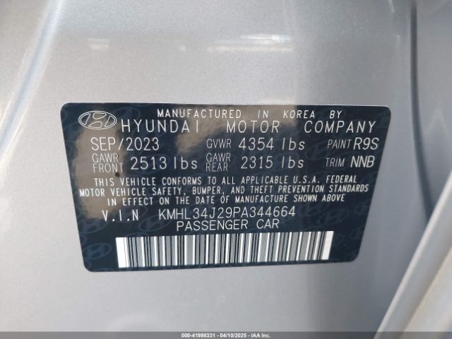 KMHL34J29PA344664 Hyundai Sonata Limited