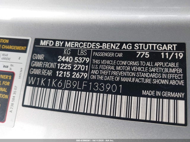 W1K1K6JB9LF133901 Mercedes-Benz m276