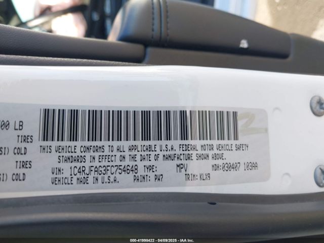 1C4RJFAG3FC754648 Jeep Grand Cherokee Altitude