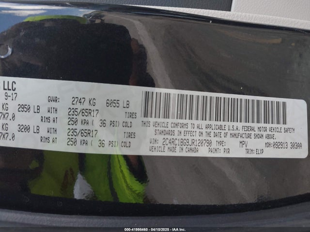 2C4RC1BG9JR120790 Chrysler Pacifica Touring L