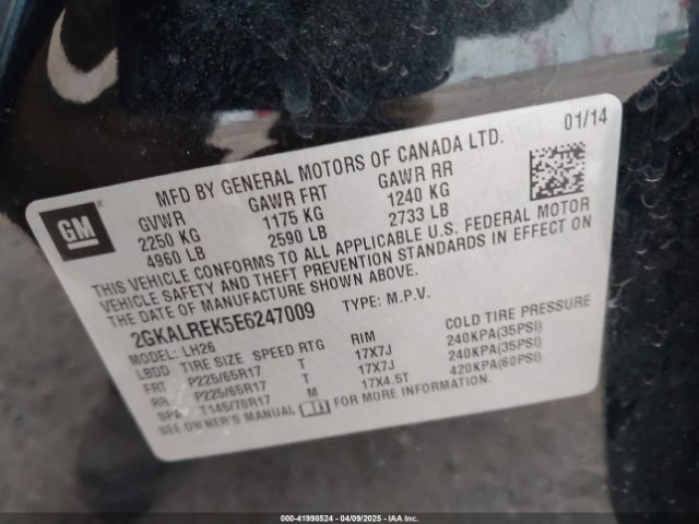 2GKALREK5E6247009 GMC Terrain Sle-2