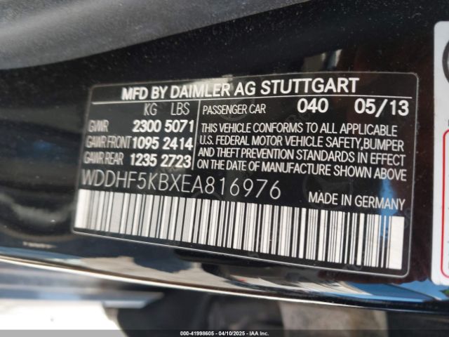 WDDHF5KBXEA816976 Mercedes-Benz E 350 E 350 Luxury