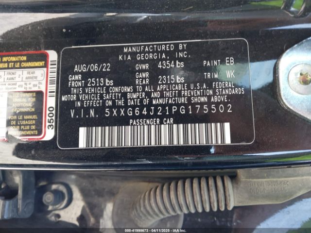 5XXG64J21PG175502 KIA t-gdi gamma ii