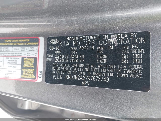 KNDJN2A27K7673749 KIA Soul