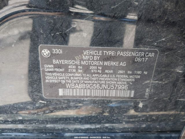 WBA8B9G56JNU57996 BMW 330I