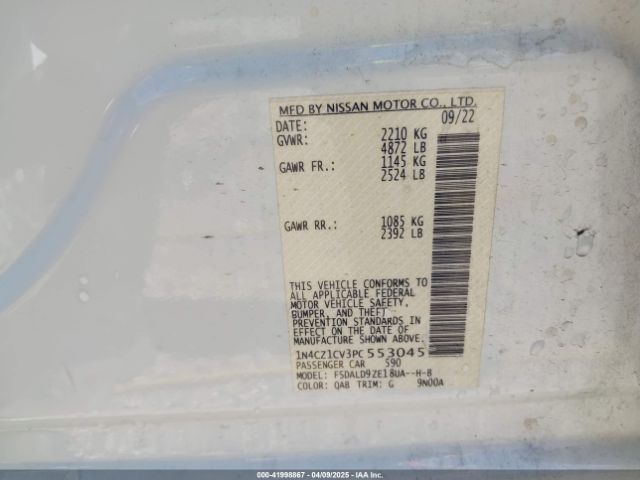 2023 NISSAN LEAF 1N4CZ1CV3PC553045 Photo 8