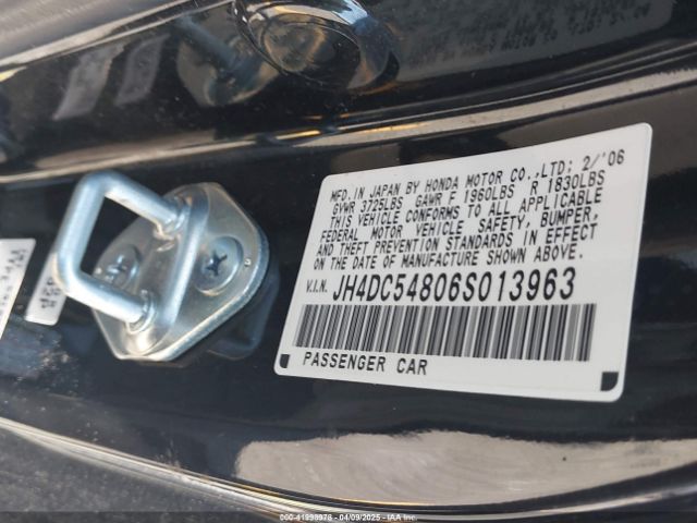 2006 ACURA RSX JH4DC54806S013963 Photo 8