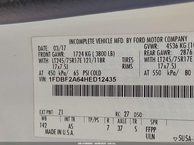 1FDBF2A64HED12435 Ford F-250 Xl