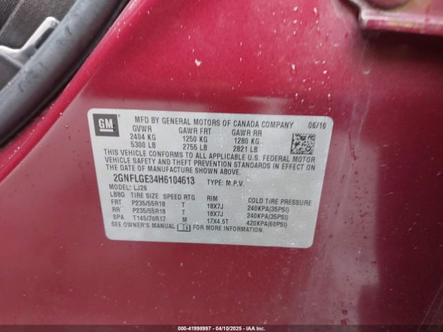 2GNFLGE34H6104613 Chevrolet Equinox Premier