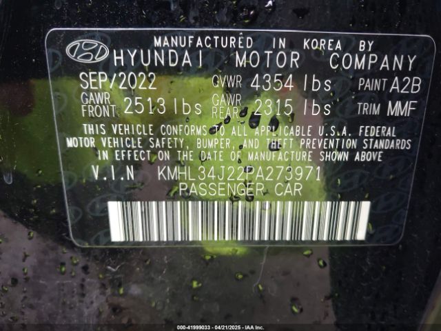 KMHL34J22PA273971 Hyundai Sonata Limited