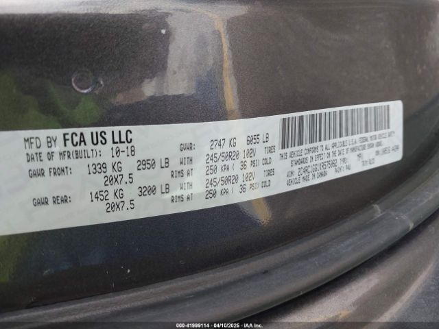 2C4RC1GG1KR575062 Chrysler Pacifica Limited