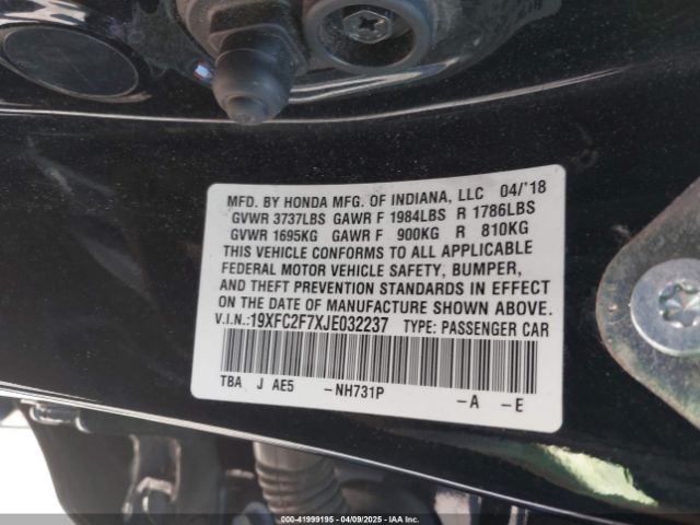 19XFC2F7XJE032237 Honda CIVIC EX