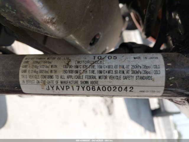 2006 YAMAHA XV1700 JYAVP17Y06A002042 Photo 9