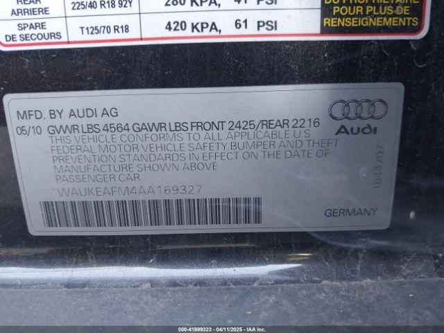 2010 AUDI A3 WAUKEAFM4AA169327 Photo 8